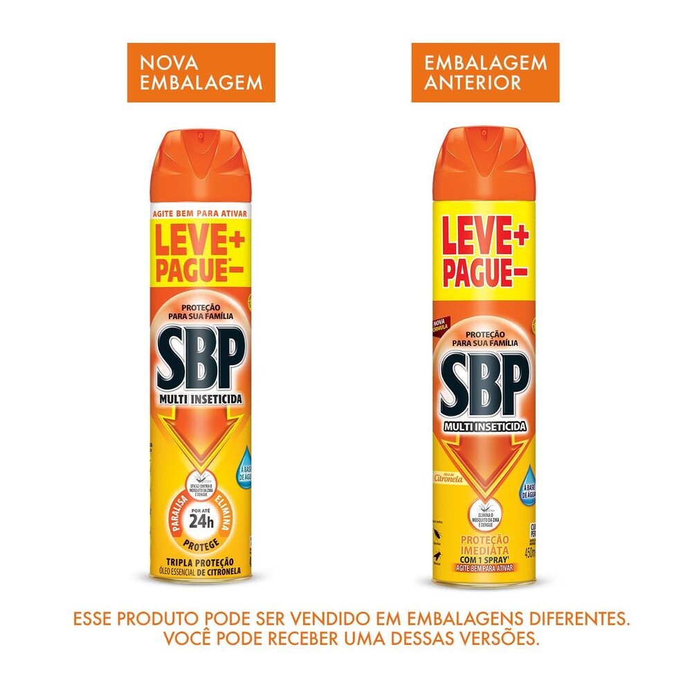 SBP Multi Inseticida Aerossol Óleo de Citronela 450ml Leve+ Pague