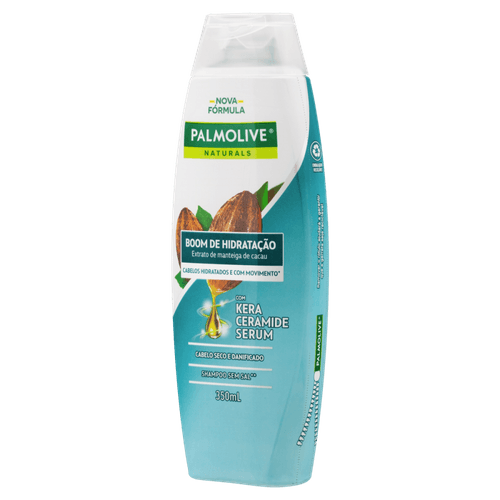 Shampoo Extrato de Manteiga de Cacau com Kera Ceramide Serum Palmolive Naturals Boom de Hidratação Frasco 350ml