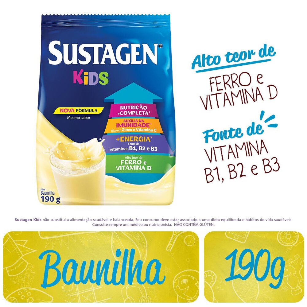Sustagen Kids Baunilha Sh 190G