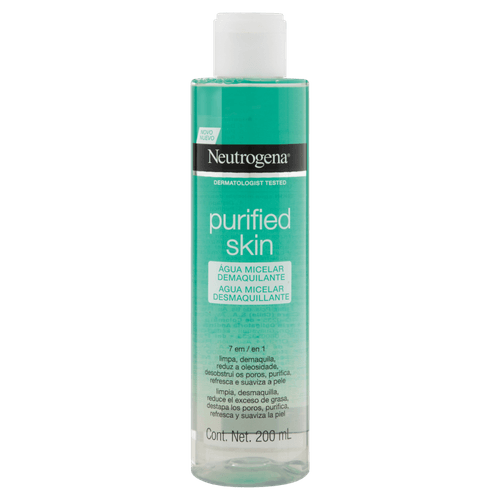 Água Micelar Demaquilante sem Perfume 7 em 1 Neutrogena Purified Skin Frasco 200ml