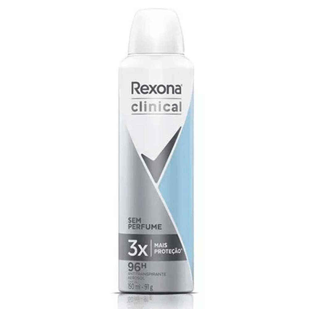 Encontraproduto.com.br - Antitranspirante Aerossol sem Perfume 96h Rexona Clinical 150ml Spray