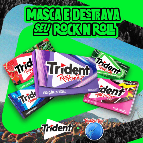 Chiclete Trident Blueberry Sem Açúcar 25,2g