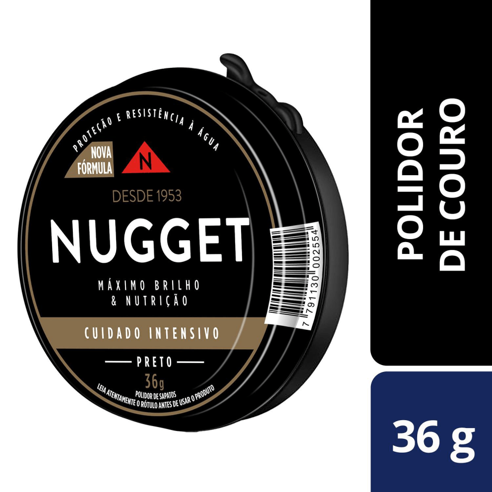 Graxa para Sapato em Pasta Preta Nugget Lata 36G - Dec Minas Graxa para Sapato em Pasta Preta Nugget Lata 36G - Dec Minas