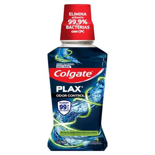 Enxaguante Bucal Zero Álcool Colgate Plax Odor Control Frasco 250ml