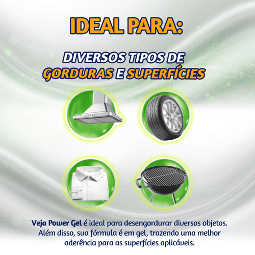 Super Desengordurante Veja Power Gel Limão 500g