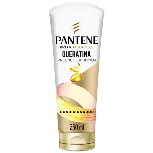 Condicionador Queratina e Pro-Vitamina B5 Pantene Pro-V Miracles Queratina Preenche & Blinda Bisnaga 250ml