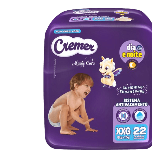 FRALDA CREMER ECONOMICA CHEIRINHO ENCANTADOR XXG 22UN SISTEMA ANTIVAZAMENTO.