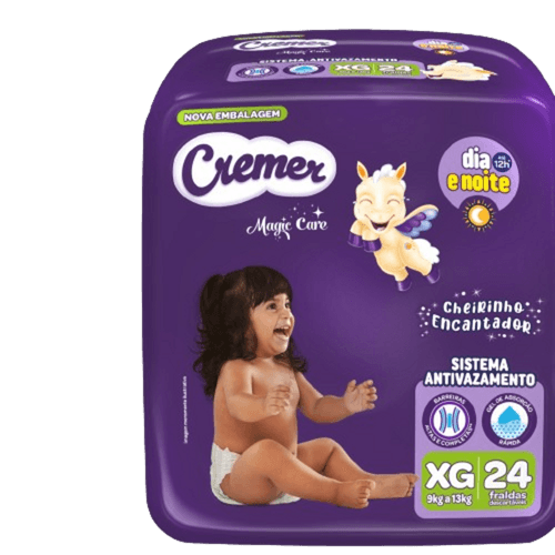 FRALDA CREMER ECONOMICA CHEIRINHO ENCANTADOR XG 24UN SISTEMA ANTIVAZAMENTO.