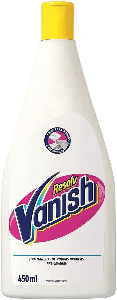 Tira Manchas Pré Lavagem Vanish Resolv White para roupas brancas 450ml