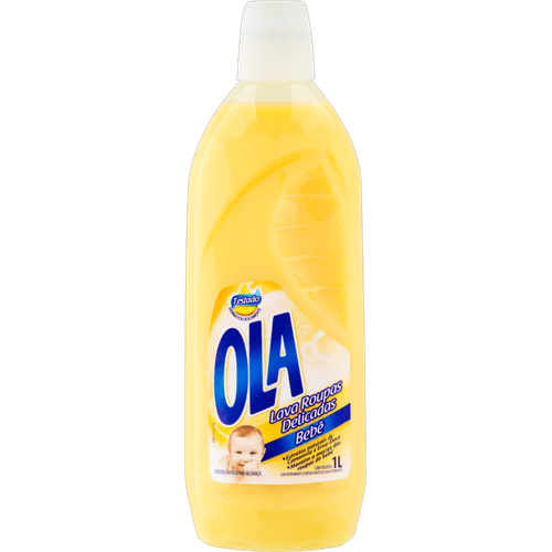 Lava-Roupas Líquido Roupas Delicadas Bebê Ola Frasco 1l