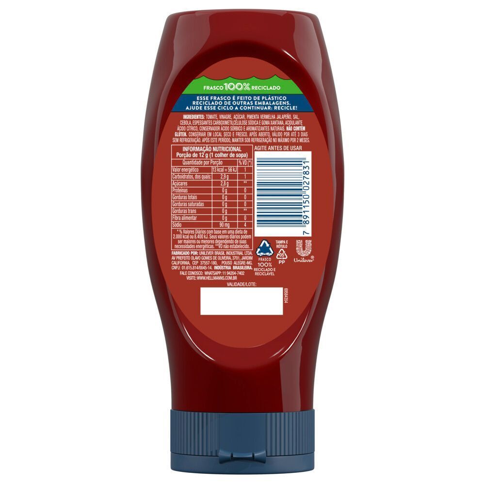 Ketchup Picante Hellmann's Squeeze 380g - Dec Minas, image size:1000x1000