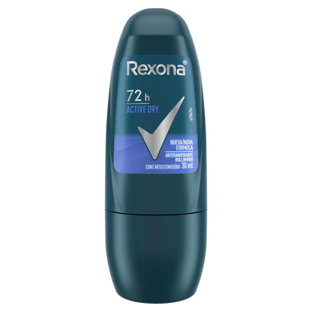 Antitranspirante Roll-On Active Dry 72h Rexona Men 30ml