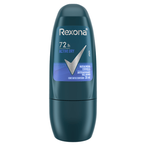 Antitranspirante Roll-On Active Dry 72h Rexona Men 30ml