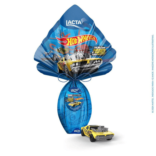 Ovo de Páscoa Lacta Hotwheels 166g