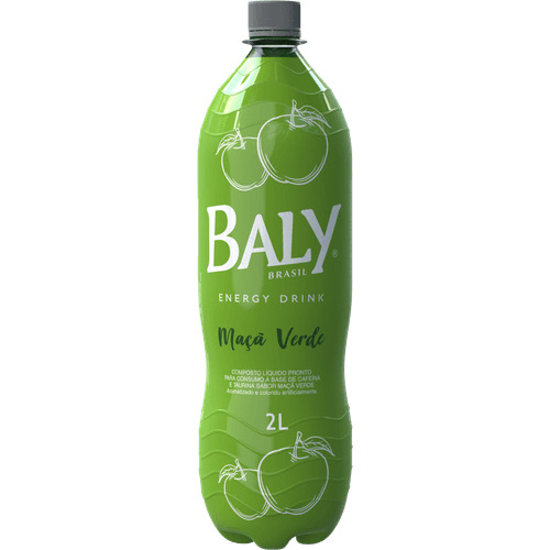Composto Líquido Energético à Base de Cafeína e Taurina Maçã-Verde Baly Garrafa 2l