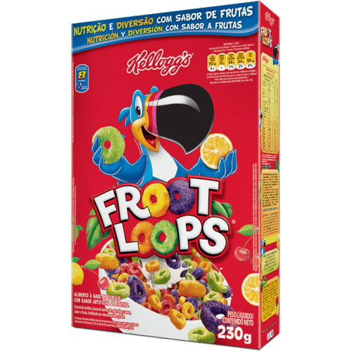 Alimento à Base de Cereal Matinal de Frutas Kellogg's Froot Loops Caixa 230g