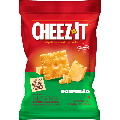 Salgadinho Assado Original com Queijo Parmesão Cheez-It Pacote 65g