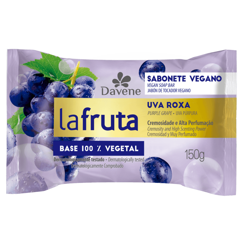 Sabonete em Barra Vegetal Uva Roxa Davene La Fruta Flow 150g