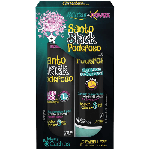 KIT NOVEX SH+CO 300ML-FR SANTO BLACK