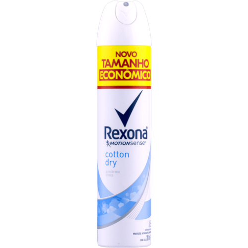 Antitranspirante Aerossol Cotton Dry 72h Rexona 200ml Spray Tamanho Econômico