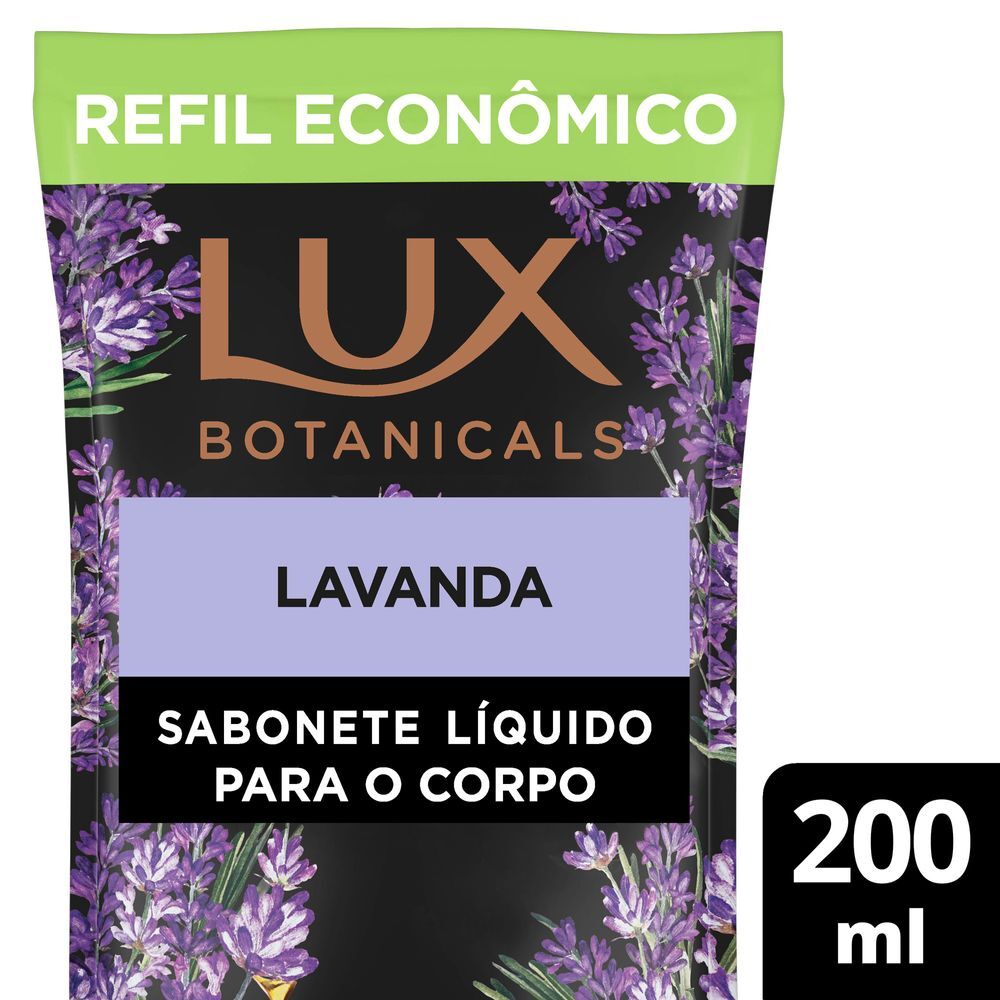 Sabonete Líquido Lavanda Lux Botanicals Sachê 200ml Refil Econômico