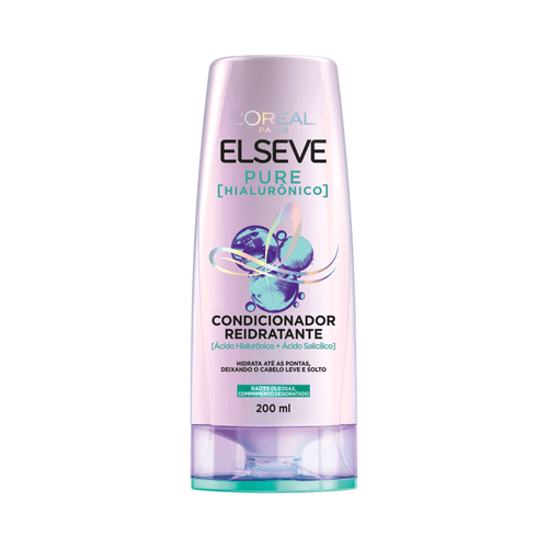 Condicionador L'Oréal Paris Elseve Pure Hialurônico, 200Ml