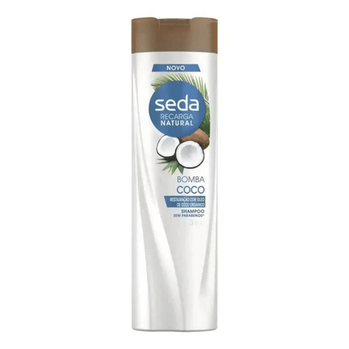 Shampoo Restauração Intensa Seda Joias da Natureza Óleo de Coco Frasco 325ml