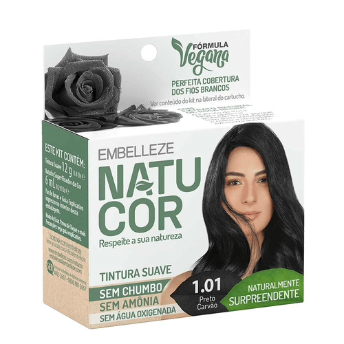 TINT PERM NATUCOR EM PO CX 1.01 ROSA NEGRA