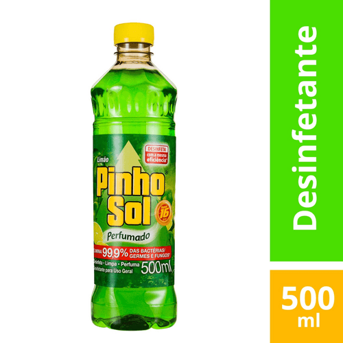 Desinfetante para Uso Geral Perfumado Limão Pinho Sol Frasco 500ml