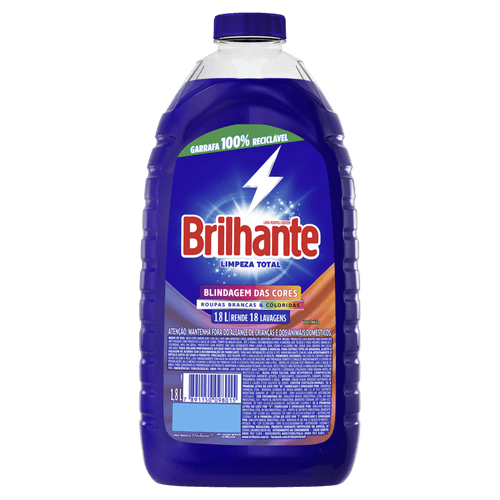 LAVA ROUPA BRILHANTE LIQUIDO 1.8L LIMPEZA TOTAL