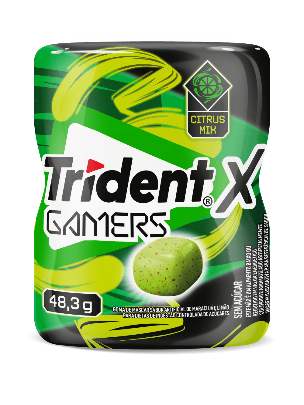 GOMA DE MASCAR TRIDENT X GAMERS 48.3G CITRUS MIX