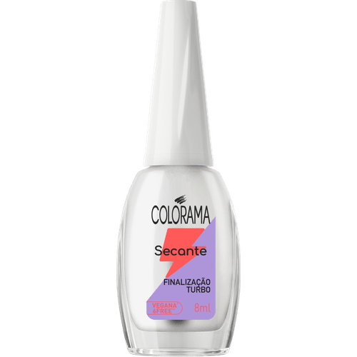 ESMALTE COLORAMA SALVA UNHAS SECANTE FINALIZAÇÃO TURBO 1 UN 8ML VEGANA 6FREE
