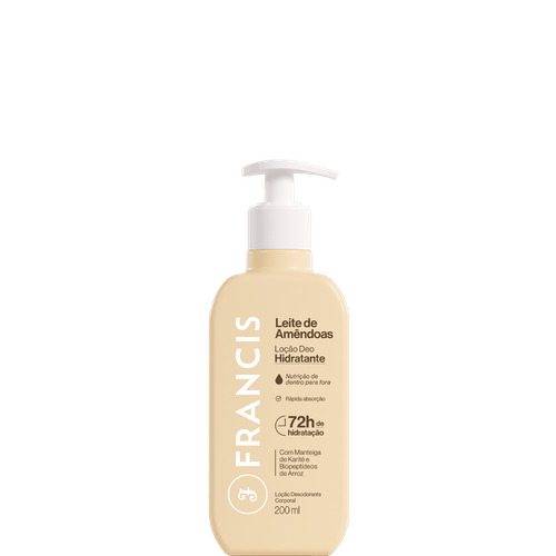 LODES HID FRANCIS BEGE LEITE DE AMENDOAS 200 ML