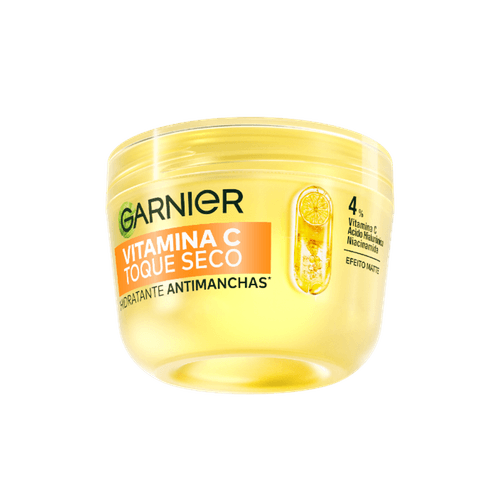 HIDRATANTE FACIAL GARNIER 85G PT ANTIMANCHAS TOQUE SECO 4% VITAMINA C ACIDO HIALURONICO NIACINAMIDA EFEITO MATTE