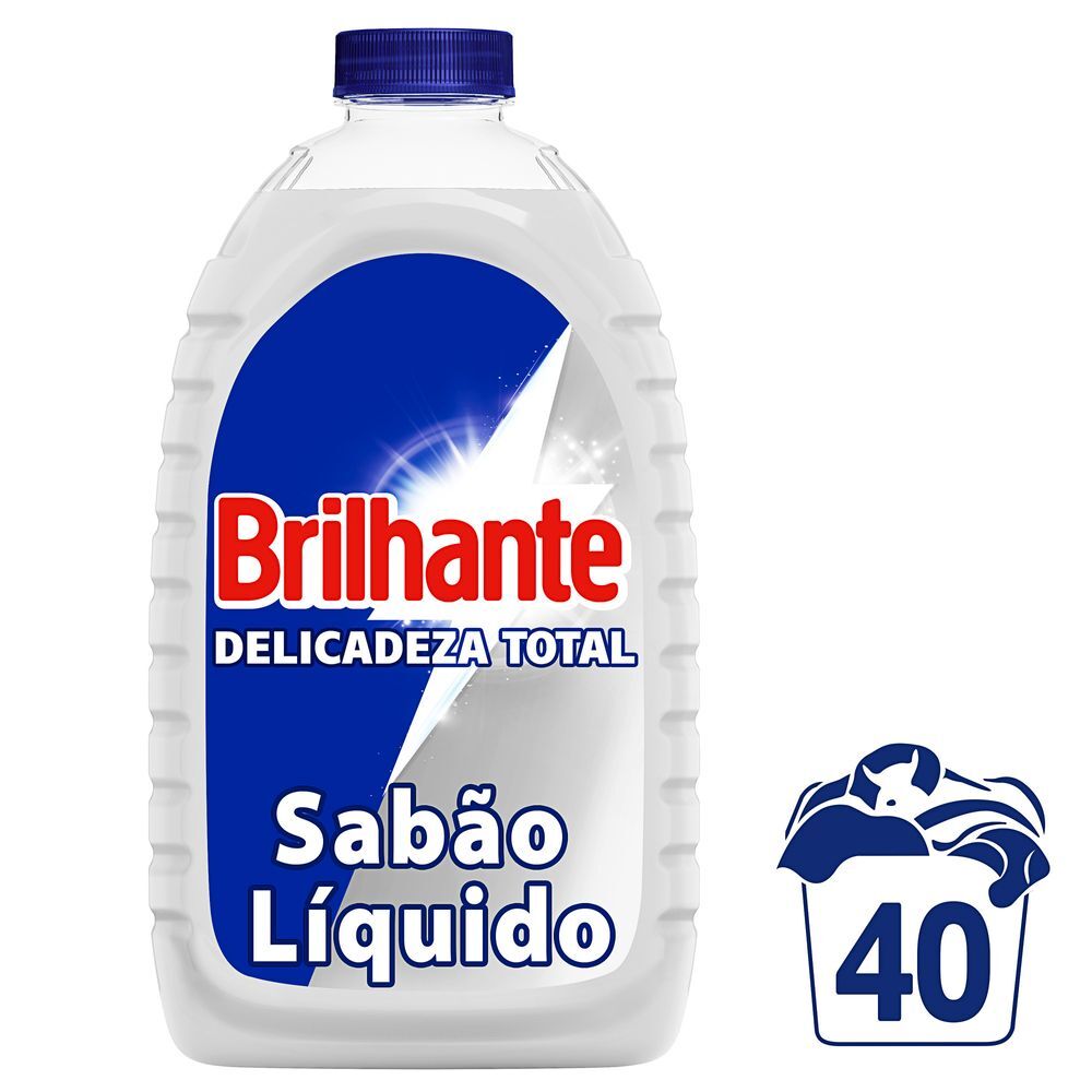 Lava-Roupas Líquido Roupas Brancas e Coloridas Brilhante Delicadeza Total Frasco 3l