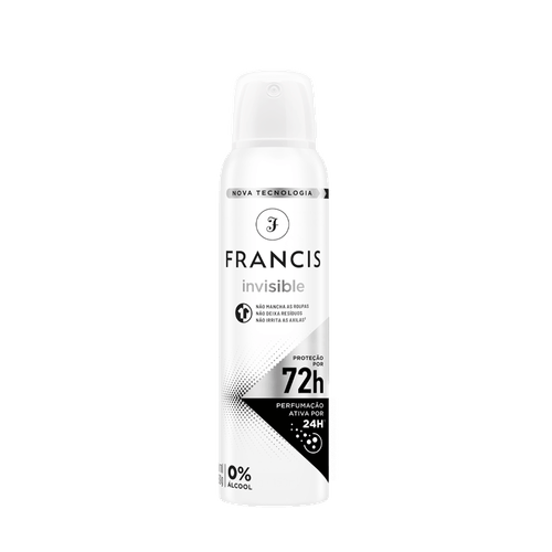DESODORANTE AEROSOL  FRANCIS PRETO INVISIBLE
 150 ML