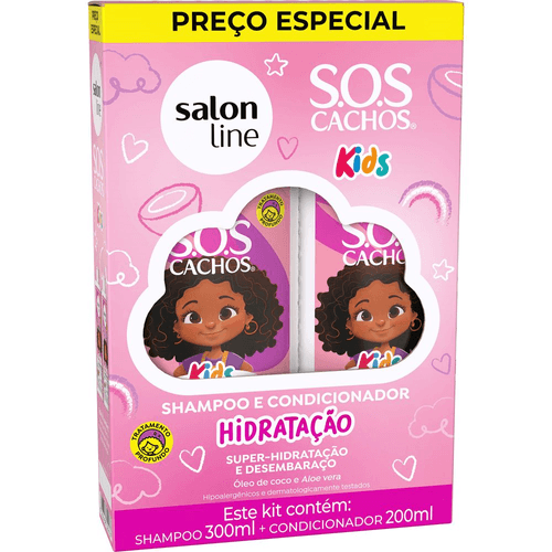KIT SALON SOS KIDS SH+CO 300+200ML HIDRATAÇÃO