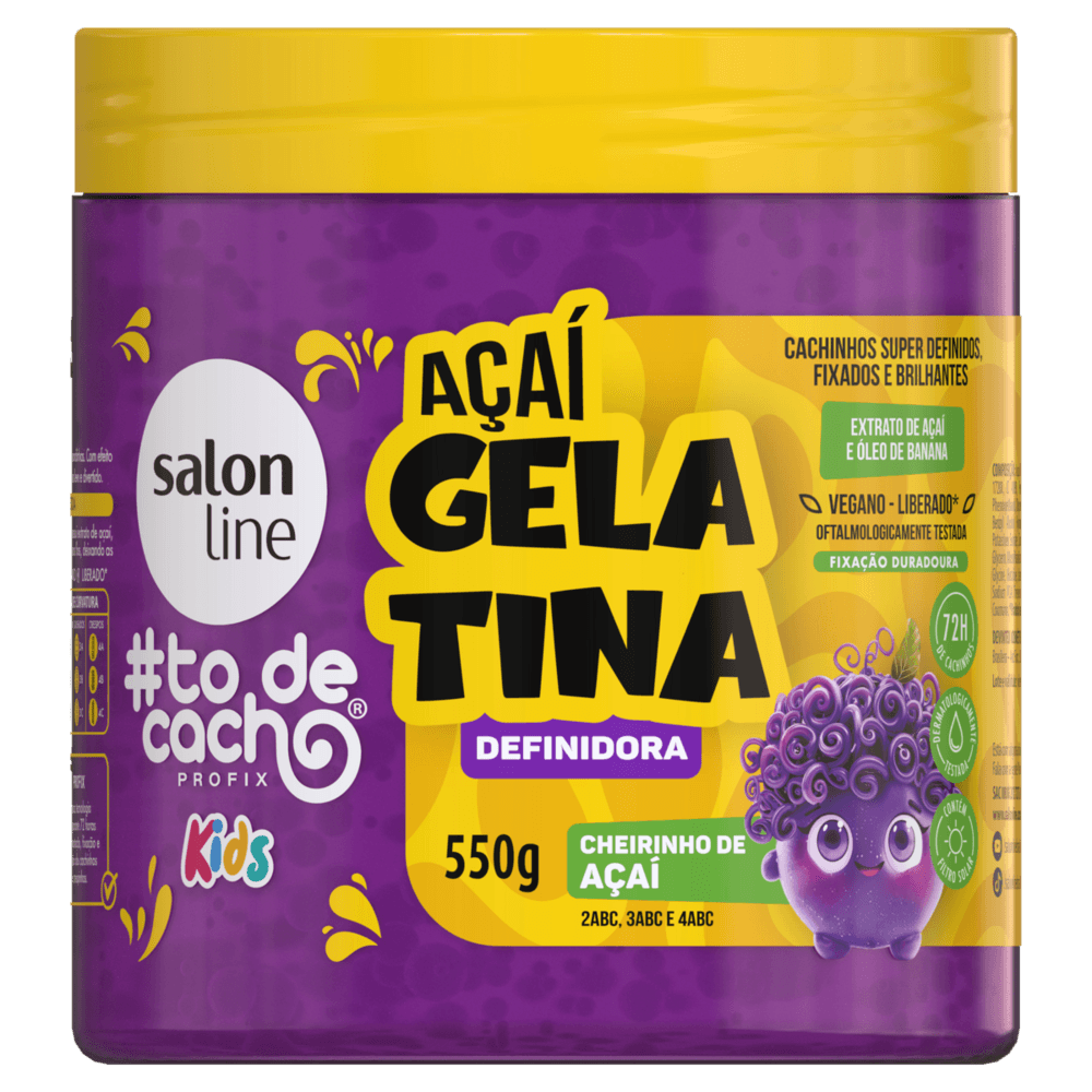 Gelatina Salon Line Kids #TDC Definição Açaí 550g