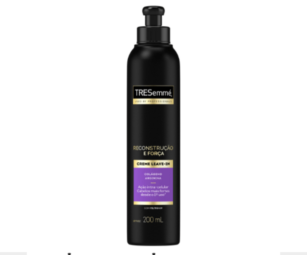 Creme Leave-In Colágeno e Arginina com Filtro UV Tresemmé Reconstrução e Força Frasco 200ml