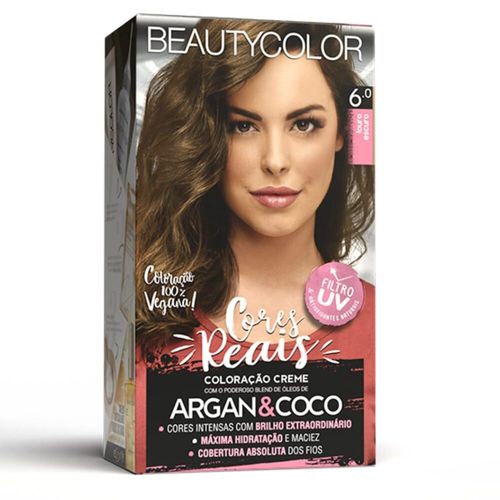 Tintura Permanente Beauty Color Creme 6.0 Loiro Médio Claro