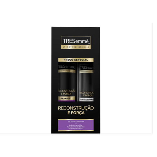 Kit Shampoo 350ml + Condicionador 175ml Colágeno e Arginina Tresemmé Reconstrução e Força Preço Especial