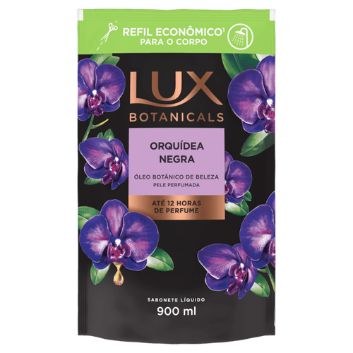 SABONETE LÍQUIDO ORQUÍDEA NEGRA LUX BOTANICALS SACHÊ 900ML REFIL ECONÔMICO