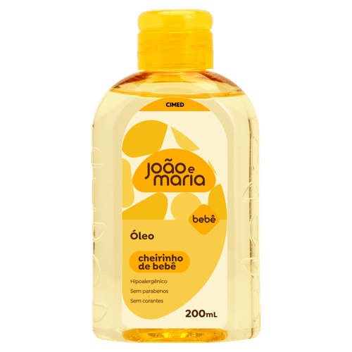 Óleo Cheirinho de Bebê João e Maria Frasco 200ml