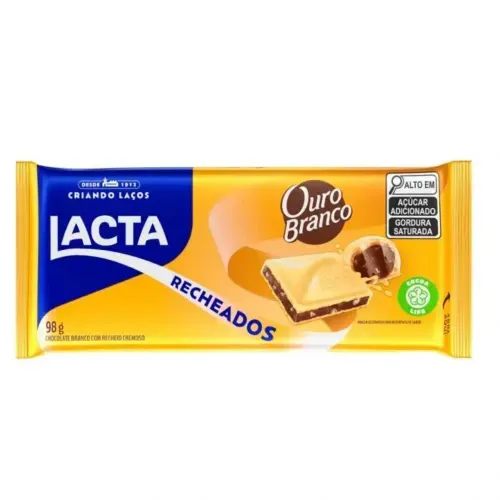 Chocolate Lacta Recheado Ouro Branco 98g