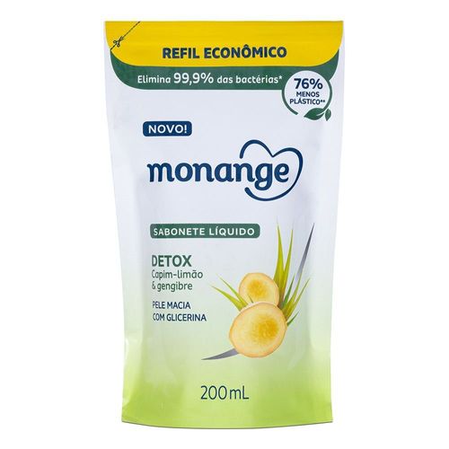 Refil Sabonete Líquido Monange Detox 200ml
