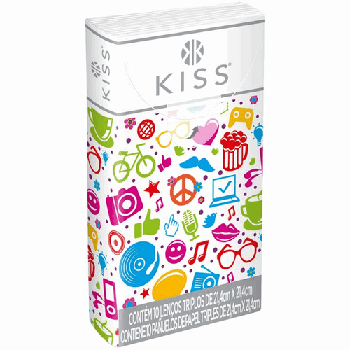Lenço de Papel Kiss de Bolso Folha Tripla