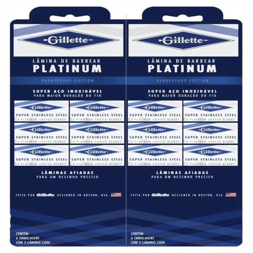 Lâmina para Barbear Platinum Gillette 5 Unidades