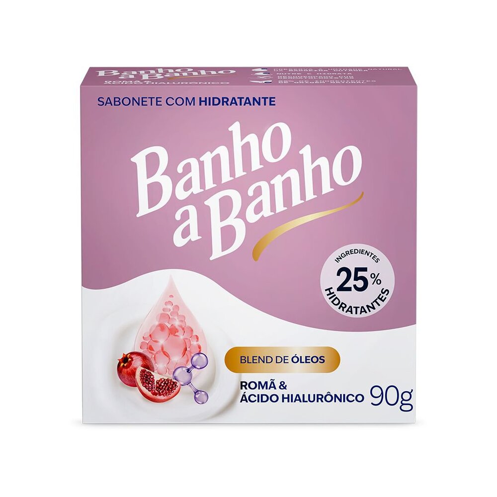 Sabonete Barra Banho a Banho Romã e Ácido Hialurônico 90g