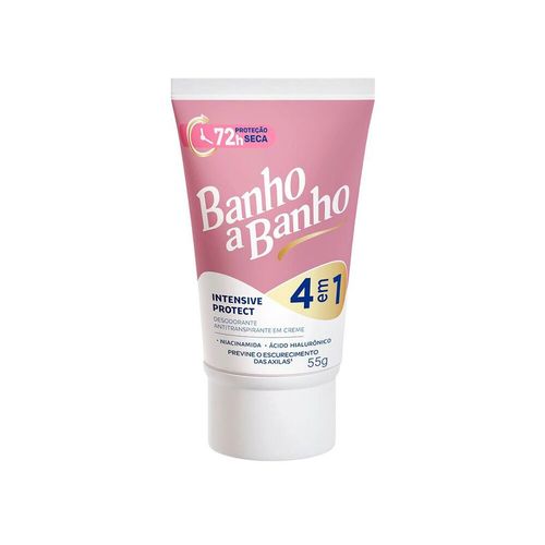Desodorante Antitranspirante em Creme Feminino Banho a Banho: Intensive Protect 55g