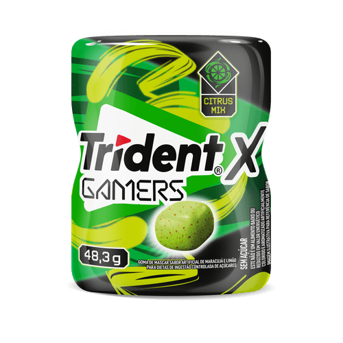 GOMA DE MASCAR TRIDENT X GAMERS 48.3G CITRUS MIX